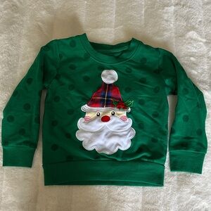 Green Santa Kids Sweatshirt 2T